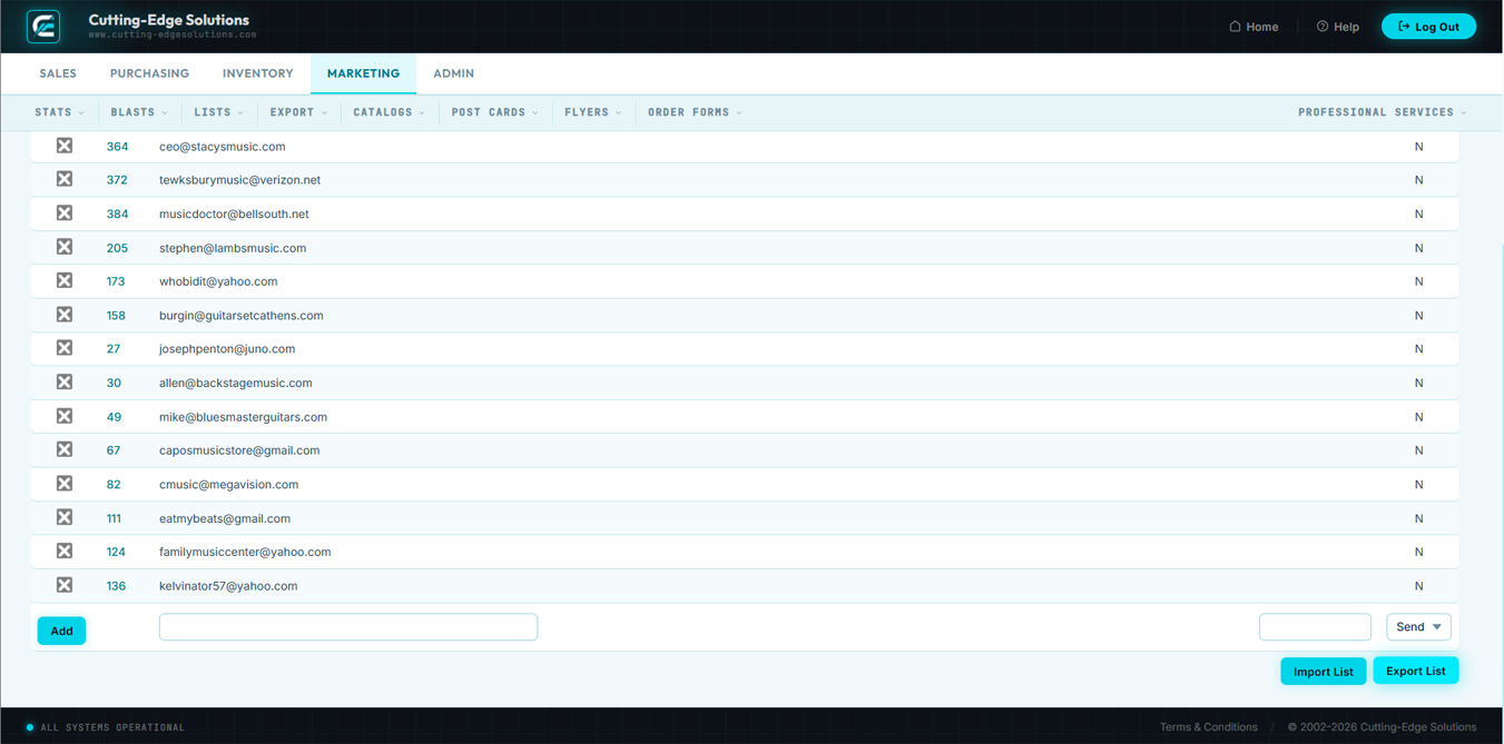 Export Lists